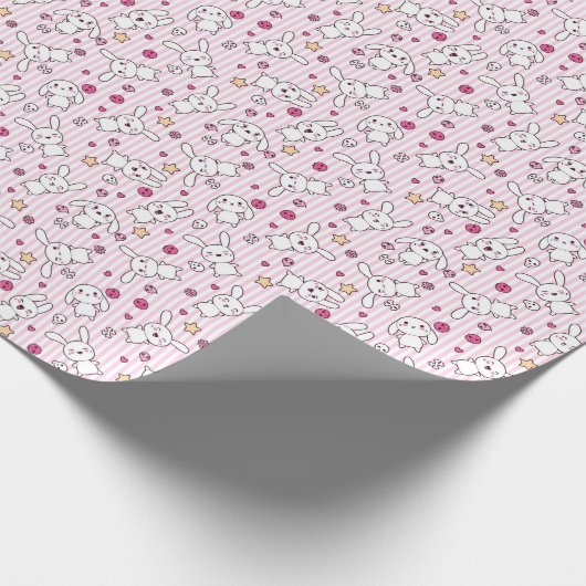 kawaii strepen patroon cadeaupapier (Hoek)