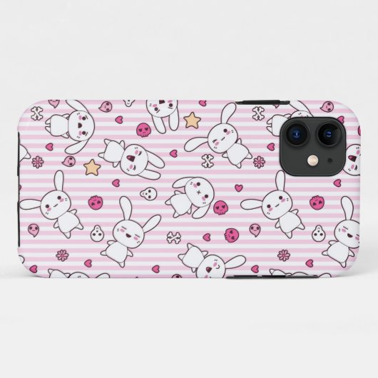 kawaii strepen patroon Case-Mate iPhone case (Achterkant (horizontaal))