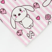 kawaii strepen patroon fleece deken (Hoek)