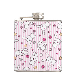 kawaii strepen patroon heupfles