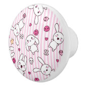 kawaii strepen patroon keramische knop (Rechts)