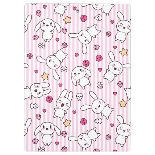 kawaii strepen patroon klembord (Achterkant)