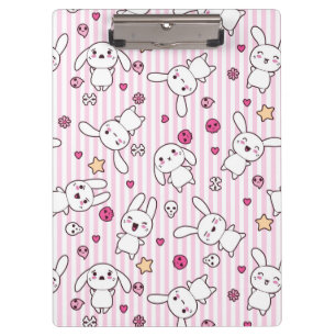kawaii strepen patroon klembord