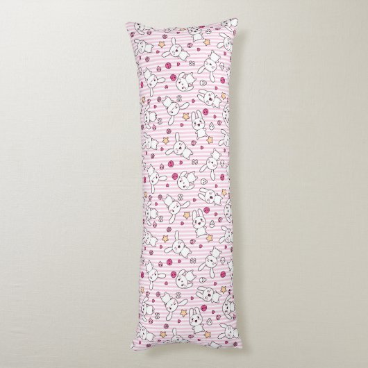 kawaii strepen patroon lichaamskussen (Achterkant (Verticaal))