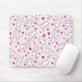 kawaii strepen patroon muismat (Met muis)