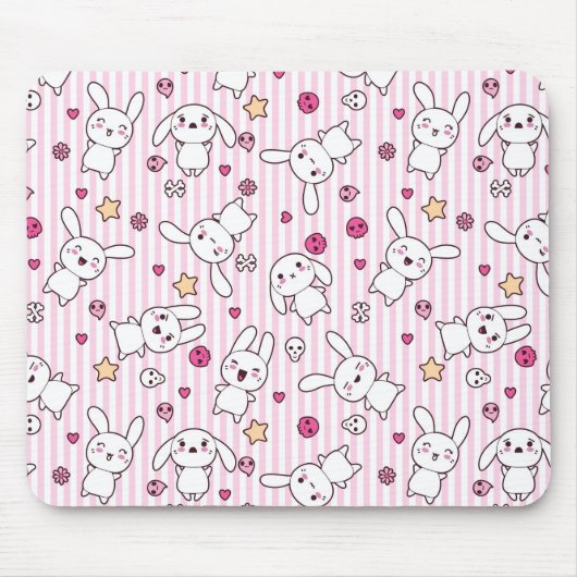 kawaii strepen patroon muismat (Voorkant)