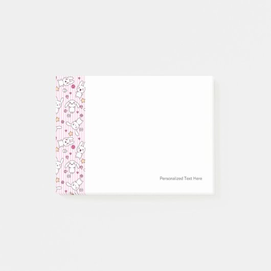 kawaii strepen patroon post-it® notes (Voorkant)