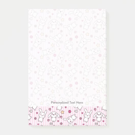 kawaii strepen patroon post-it® notes (Voorkant)