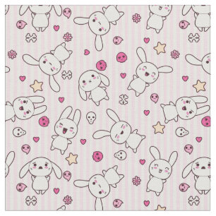 kawaii strepen patroon stof