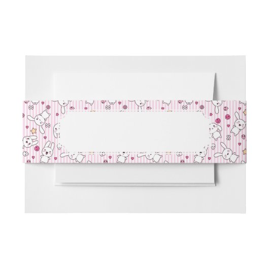 kawaii strepen patroon uitnodigingen wikkel (Voorkant Voorbeeld)