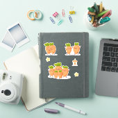Kawaii-style fun carrots set sticker (iPad Cover)