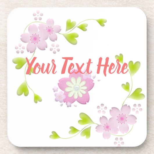 Kawaii Style Sakura Cherry Tree Blossom Bier Onderzetter (Voorkant)