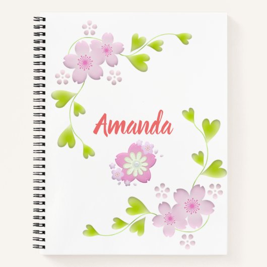 Kawaii Style Sakura Cherry Tree Blossom Notitieboek (Voorkant)