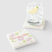 Kawaii Style Sakura Cherry Tree Blossom Stenen Onderzetter (Zijkant)