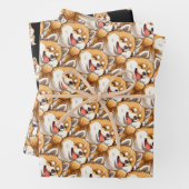 Kawaii Style Shiba Inu Gift Wrap Inpakpapier Vel (In situ)