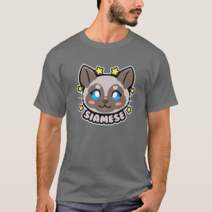 KAWAII Style Siamese Cat T-shirt