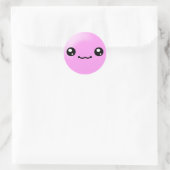 Kawaii Sugar Stippen Bubble Gum Happy Face Sticker (Tas)
