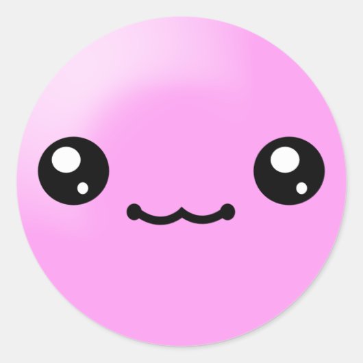 Kawaii Sugar Stippen Bubble Gum Happy Face Sticker (Voorkant)