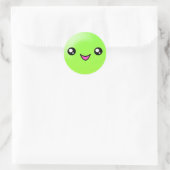 Kawaii Sugar Stippen Limoen Happy Face Sticker (Tas)