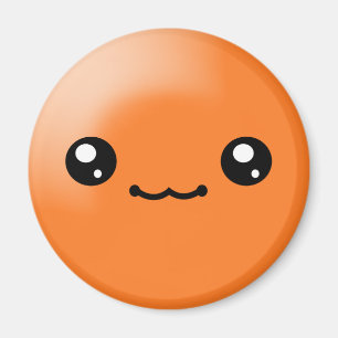Kawaii Sugar Stippen Oranje Happy Face Magnet