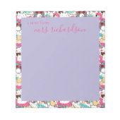 Kawaii Summer Cute Kitty Cats Notitieblok (Voorkant)