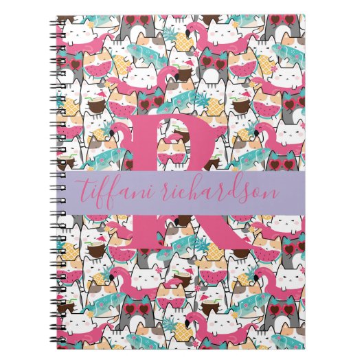 Kawaii Summer Cute Kitty Cats Notitieboek (Voorkant)