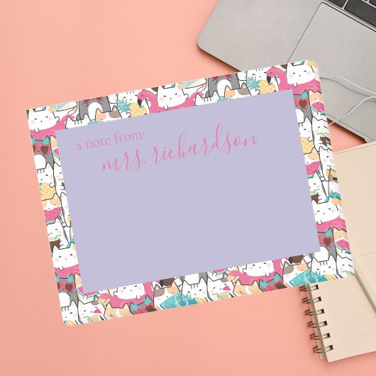 Kawaii Summer Cute Kitty Cats Post-it® Notes