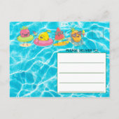 Kawaii Summer Fruit Uitnodiging Briefkaart (Achterkant)