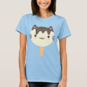 Kawaii Summer Ice Lolly Popsicle Cat T-shirt (Voorkant)