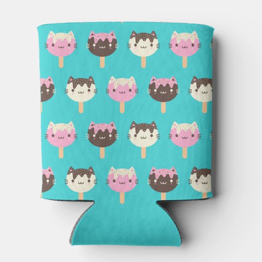 Kawaii Summer Ice Lolly Popsicle Katten Blikjeskoeler (Achterkant)