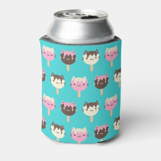 Kawaii Summer Ice Lolly Popsicle Katten Blikjeskoeler (Blikje Achterkant)