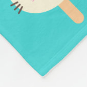 Kawaii Summer Ice Lolly Popsicle Katten Fleece Deken (Hoek)