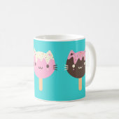 Kawaii Summer Ice Lolly Popsicle Katten Koffiemok (Voorkant rechts)