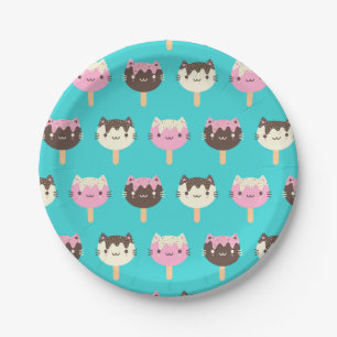 Kawaii Summer Ice Lolly Popsicle Katten Papieren Bordje