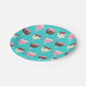 Kawaii Summer Ice Lolly Popsicle Katten Papieren Bordje (Gekanteld)
