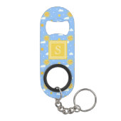 Kawaii Summer Sunshine Clouds Monogram Mini Flessenopener (Achterkant)