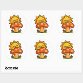 Kawaii Sun on Mushroom – Sticker (Vel)