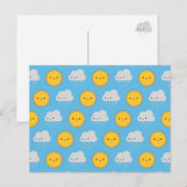 Kawaii Sun & Rain Briefkaart (Voorkant / Achterkant)