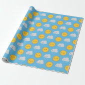 Kawaii Sun & Rain Cadeaupapier (Uitgerold)
