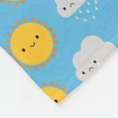 Kawaii Sun & Rain Fleece Deken (Hoek)