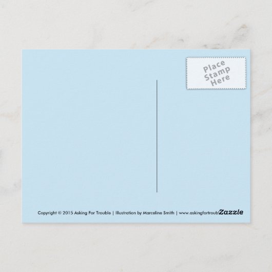 Kawaii Sunflower Briefkaart (Achterkant)