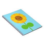 Kawaii Sunflower Notitieboek (Rechterzijde)
