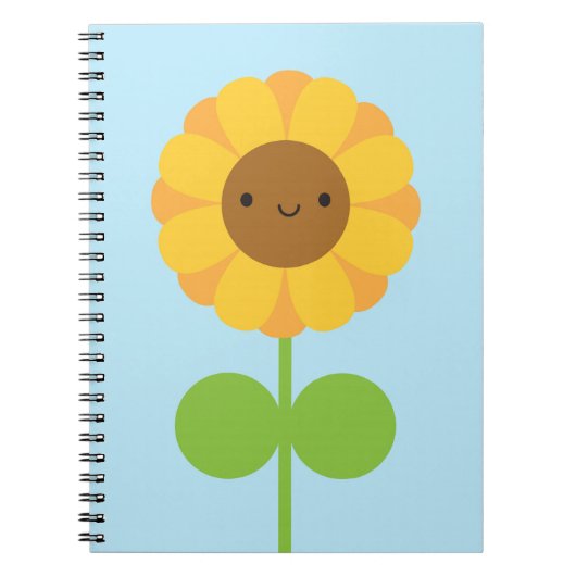 Kawaii Sunflower Notitieboek (Voorkant)