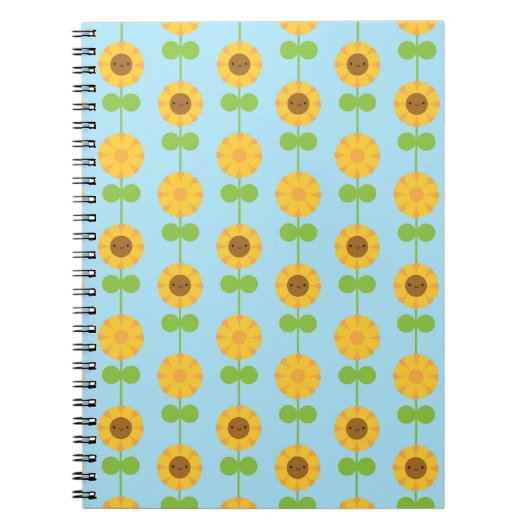 Kawaii Sunflower Notitieboek (Voorkant)