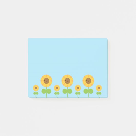 Kawaii Sunflower Post-it® Notes (Voorkant)