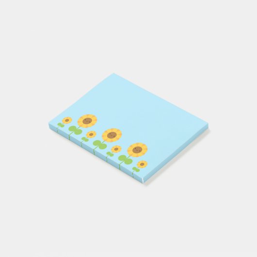 Kawaii Sunflower Post-it® Notes (Schuin)