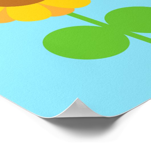 Kawaii Sunflower Poster (Hoek)