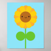 Kawaii Sunflower Poster (Voorkant)