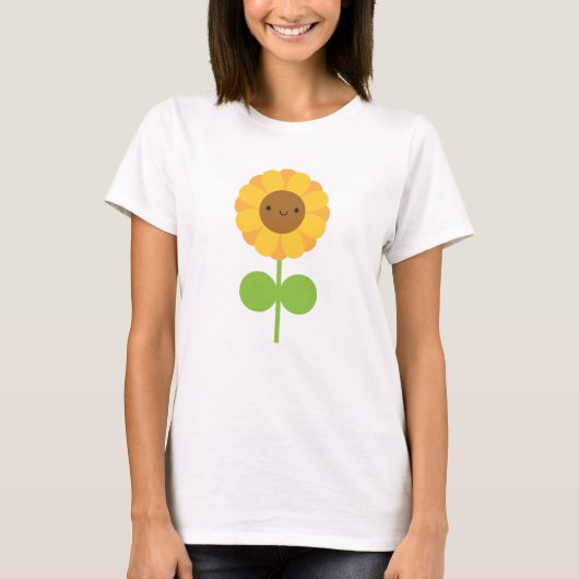 Kawaii Sunflower T-shirt (Voorkant)