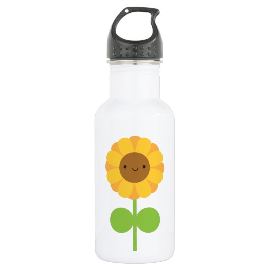 Kawaii Sunflower Waterfles (Voorkant)